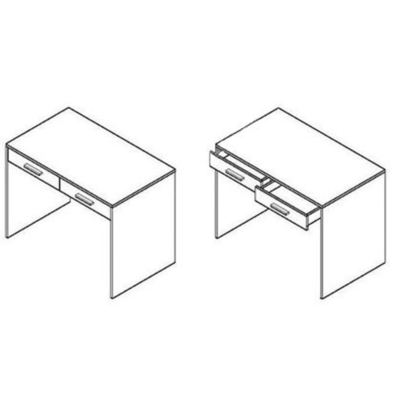 Nepo BIU2S íróasztal (sonoma tölgy/fehér)