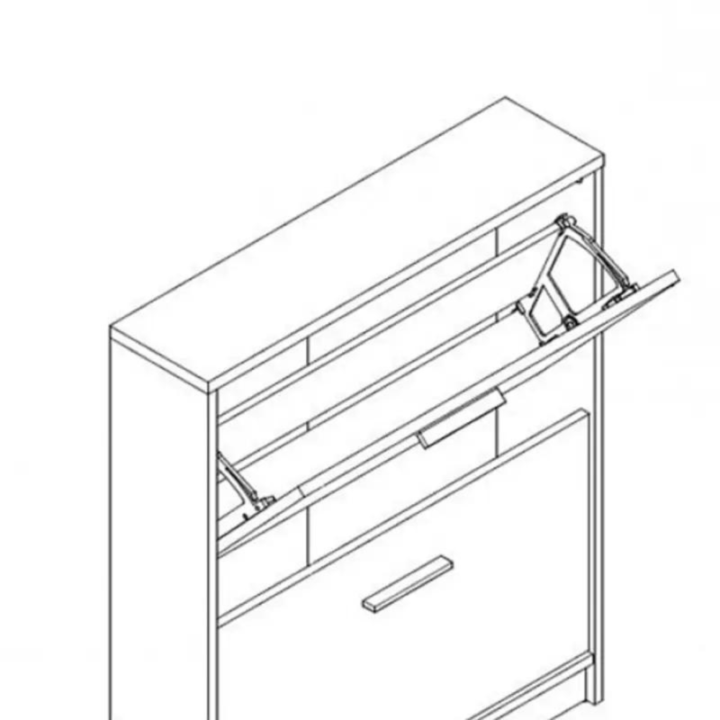 Nepo SFB2K cipősszekrény sonoma tölgy/fehér