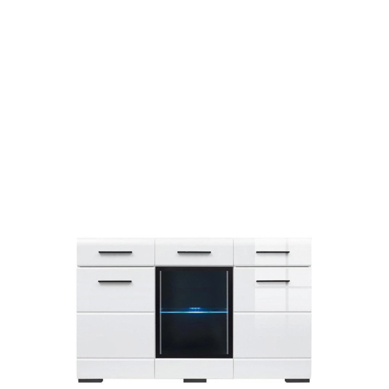 Vusher KOM1W2D2S vitrines komód (fehér)