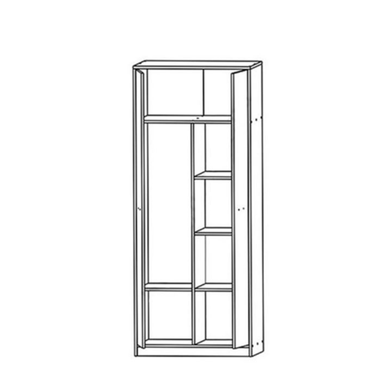 Nepo SZF2D polcos, akasztós szekrény sonoma tölgy (sonoma tölgy/fehér)