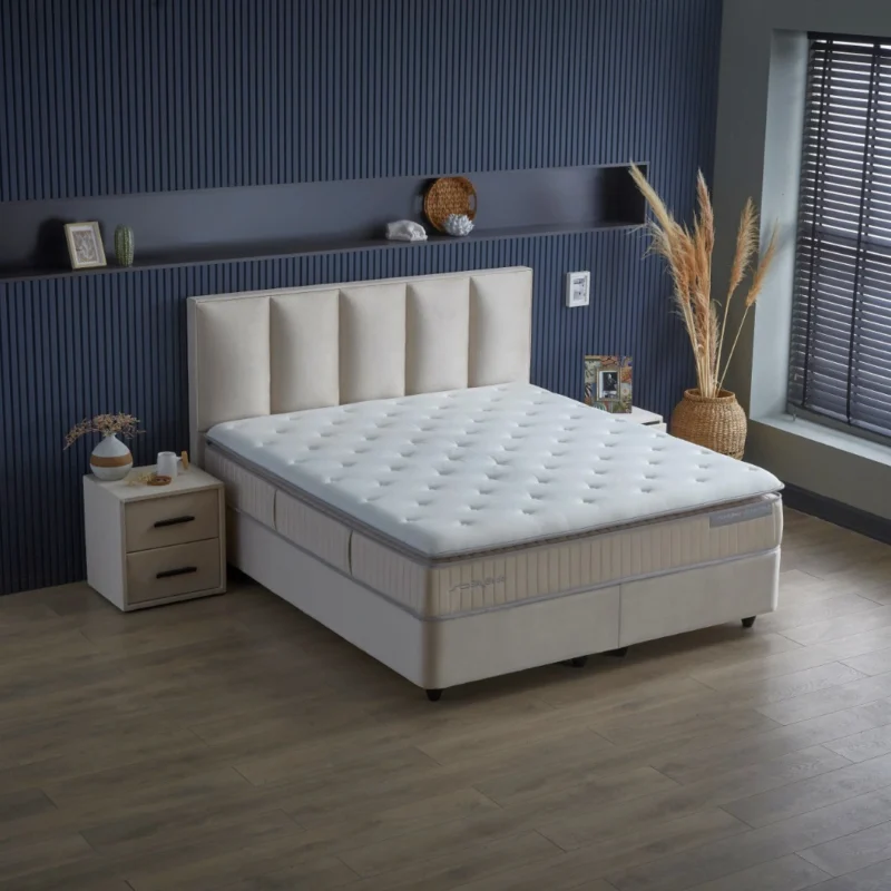 Birdy boxspring ágy szett 180x200 cm bézs