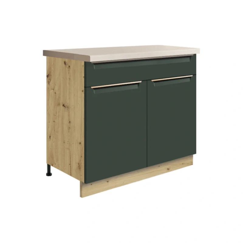 GLA-7D alsó 1 fiókos, 2 ajtós 90-es elem - zöld