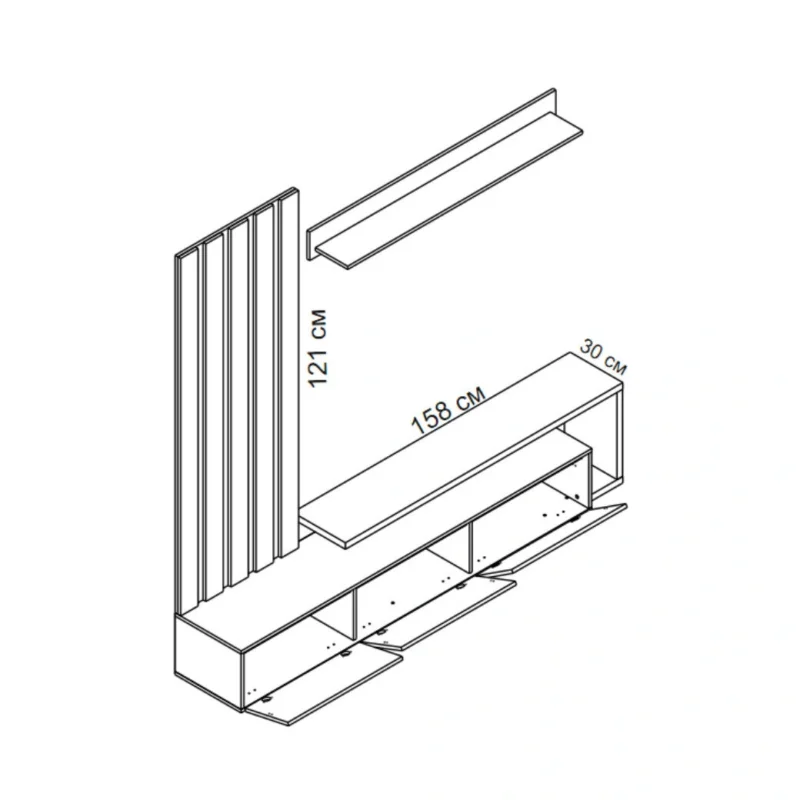 Kler nappali szekrénysor