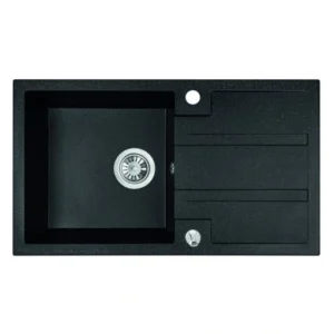 Barbados egymedencés gránit mosogatótálca szfekete SRB_711T