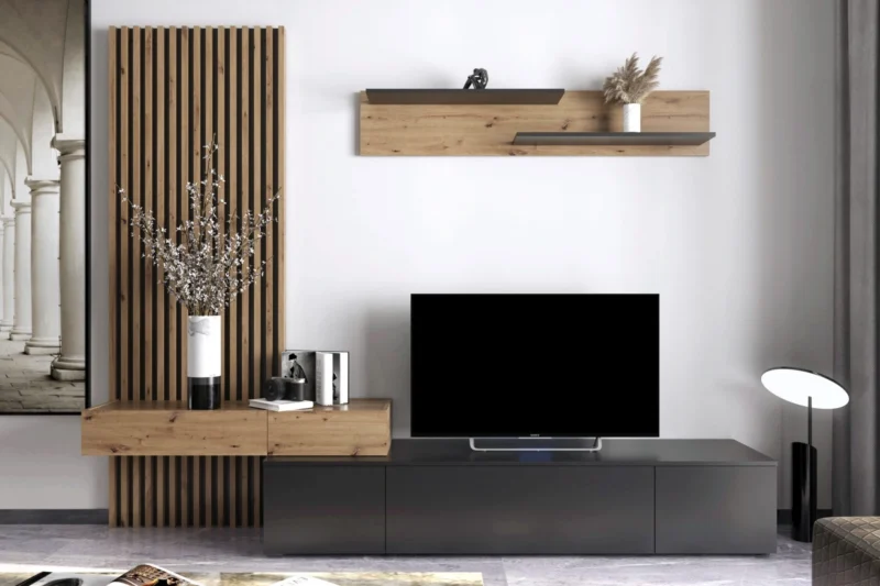 Rebeca plus nappali szekrénysor_fekete