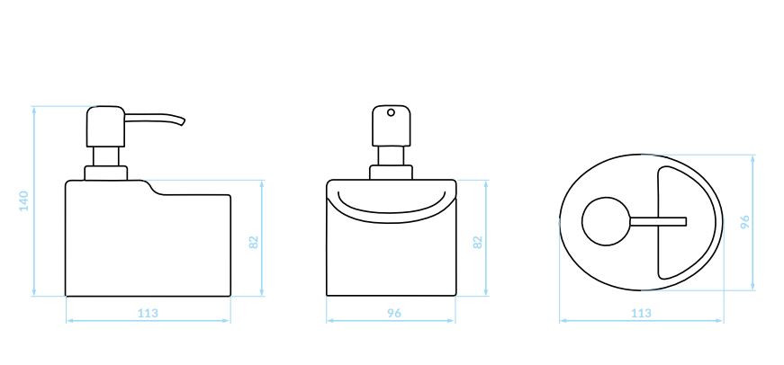 Laveo YOGO mosogatószer adagoló, bézs/króm - Image 2