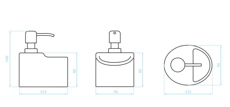 Laveo YOGO mosogatószer adagoló, fekete/arany