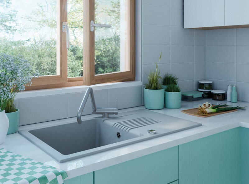 Laveo BONA ablak előtti lehajtható csaptelep, rm.acél