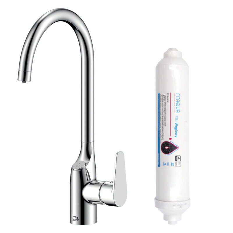 Laveo CLARO álló króm csatpelep, AMII víztisztítóval