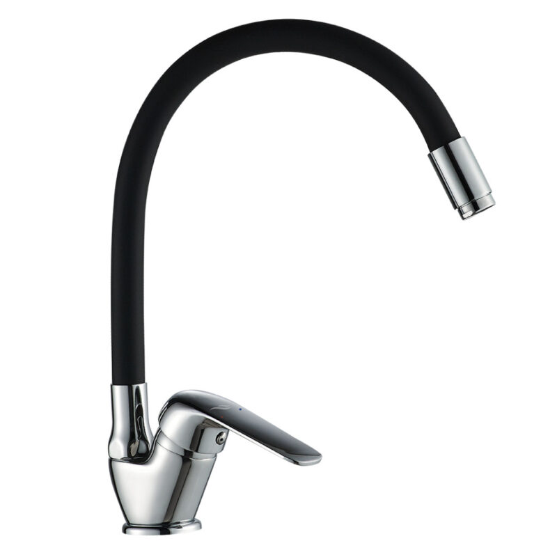 LAVEO ELZA F álló csaptelep rugalmas tömlővel, fekete/króm