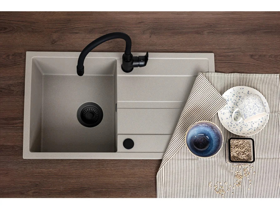 LAVEO ELZA álló csaptelep rugalmas tömlővel, matt fekete - Image 2