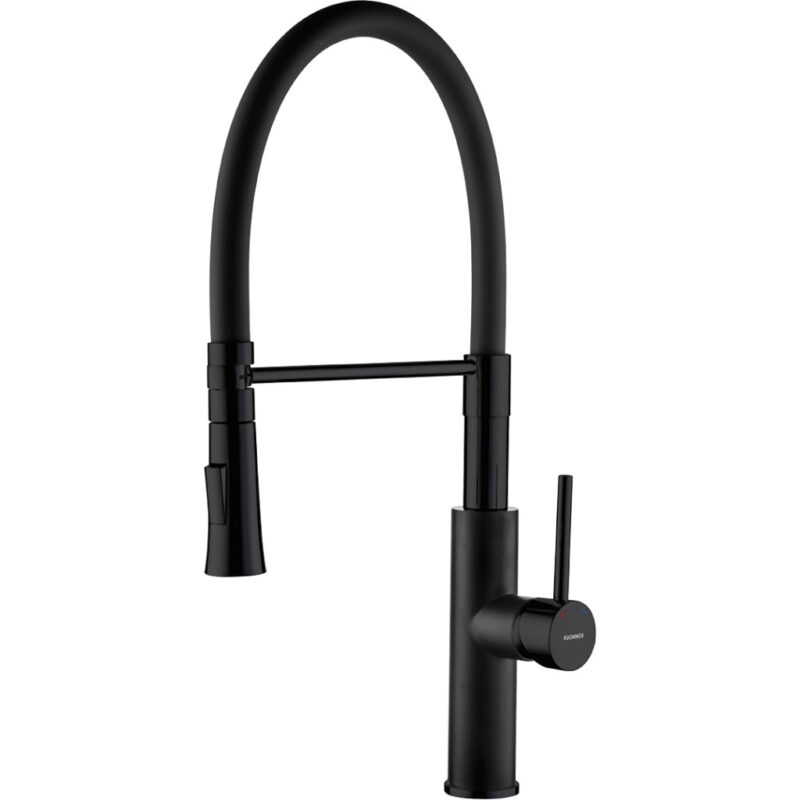 LAVEO SHIRE zuhanyfejes csaptelep rugalmas tömlővel, matt fekete K.