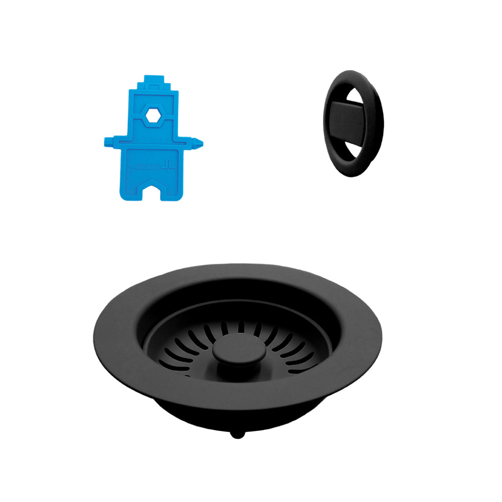 LAVEO szűrőkosár és túlfolyó, fekete