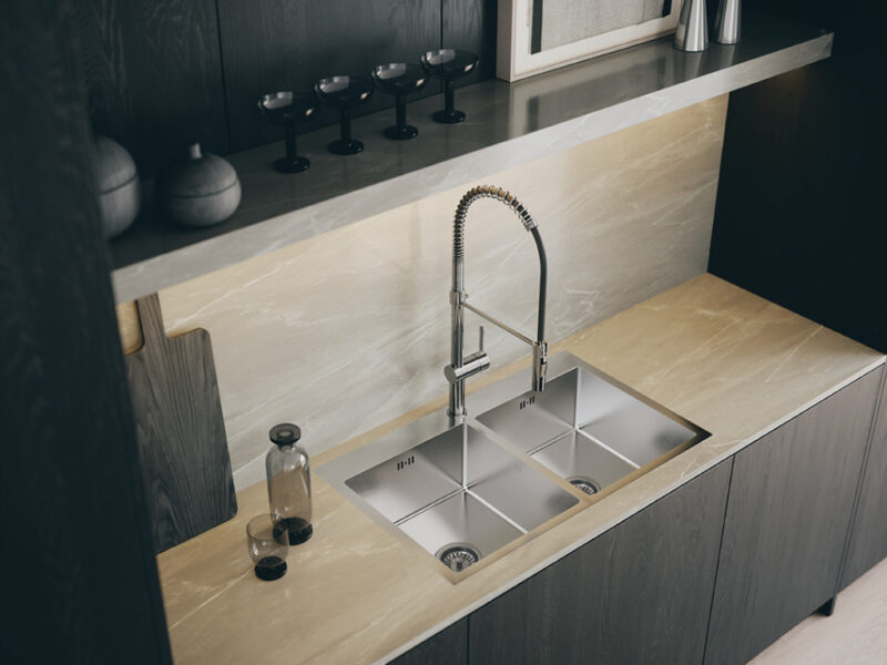 LAVEO MARMARA kétmedencés inox mosogató