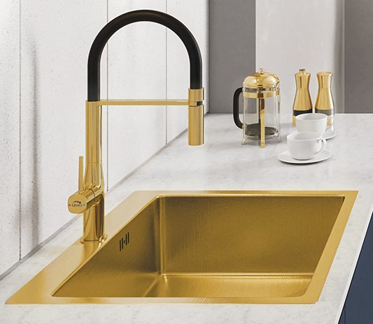 Laveo MARMARA inox arany színű mosogató - Image 2