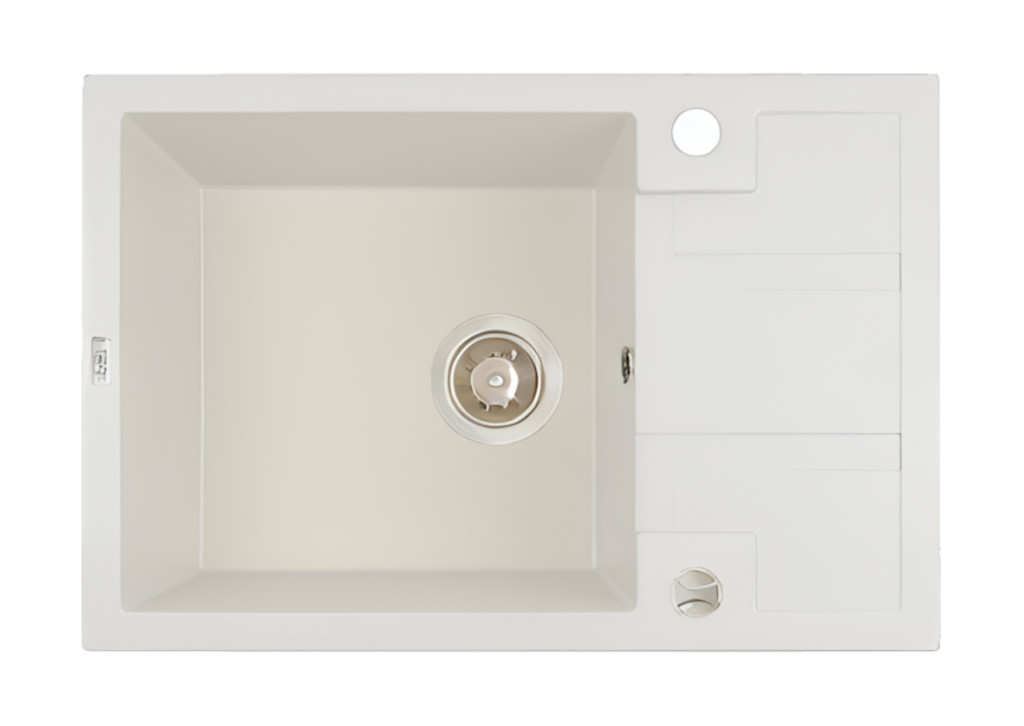 Laveo BARBADOS jázmin mini csepptálcás mosogató dugókiemelős helytakarékos szifonnal