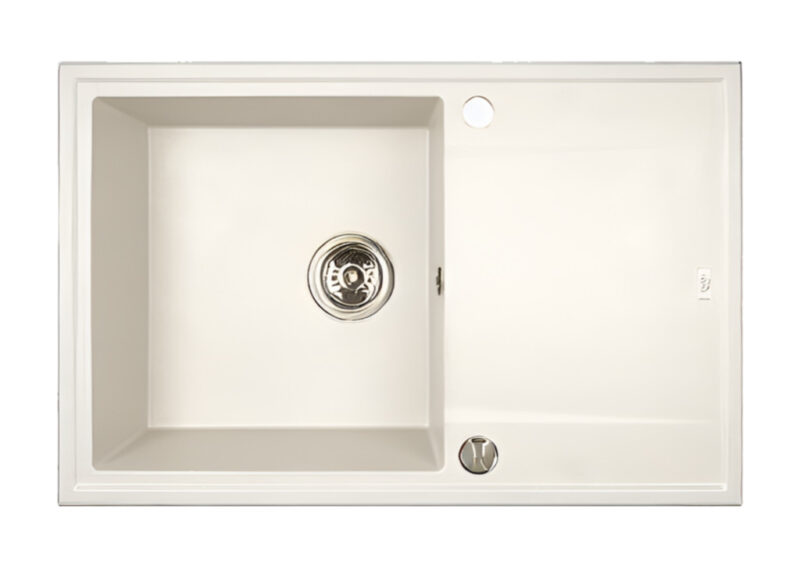 Laveo MEGALO csepptálcás jázmin mosogató dugókiemelős helytakarékos szifonnal