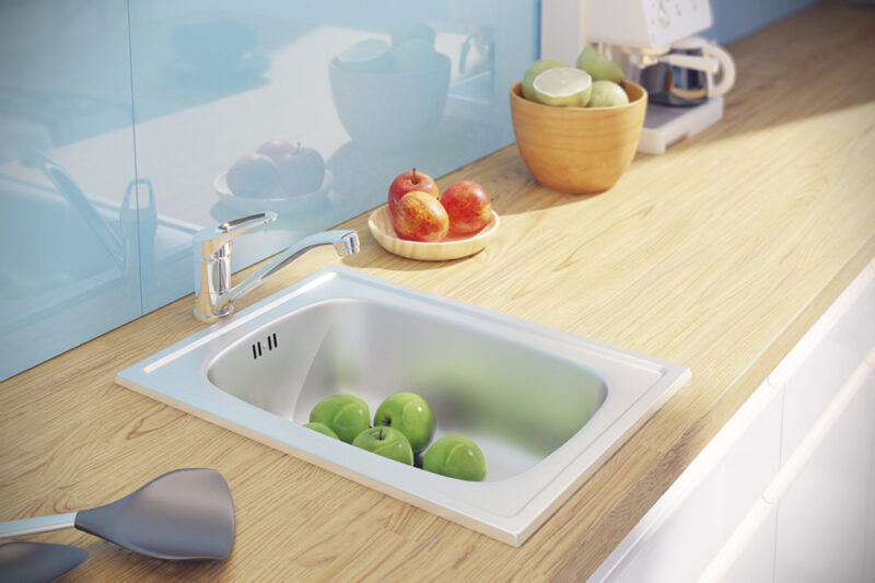 LAVEO MINI 1M inox mosogató szifonnal