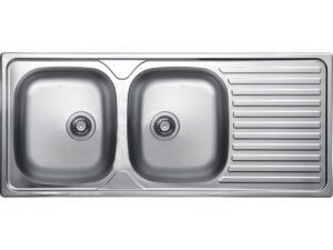 LAVEO ORION 2CS kétmedence csepptálcás inox mosogató szifonnal K.