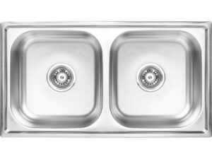 LAVEO STANDARD kétmedencés inox mosogató szifonnal K.