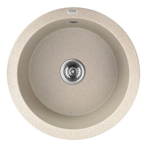 Laveo DAFNE egykör bézs mosogató helytakarékos szifonnal