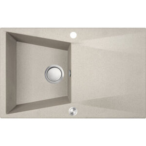 Laveo GRENADA csepptálcás bézs mosogató automata dugókiemelős, helytakarékos szifonnal