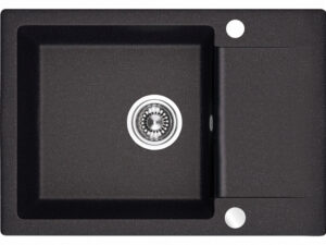 Laveo CELEBES csepptálcás mosogató, szemcsés fekete (SBL_713T)