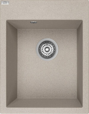 Laveo PICO egymedencés bézs mosogató helytakarékos szifonnal