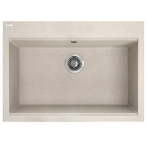 LAVEO TAU 7 bézs nagymedencés mosogató helytakarékos szifonnal