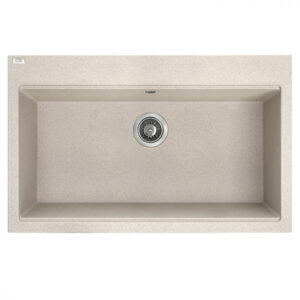 LAVEO TAU 8 bézs nagymedencés mosogató helytakarékos szifonnal