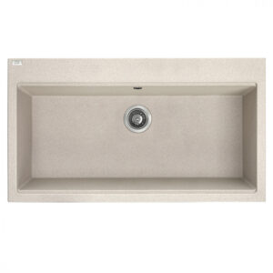 LAVEO TAU 9 nagymedencés bézs mosogató helytakarékos szifonnal