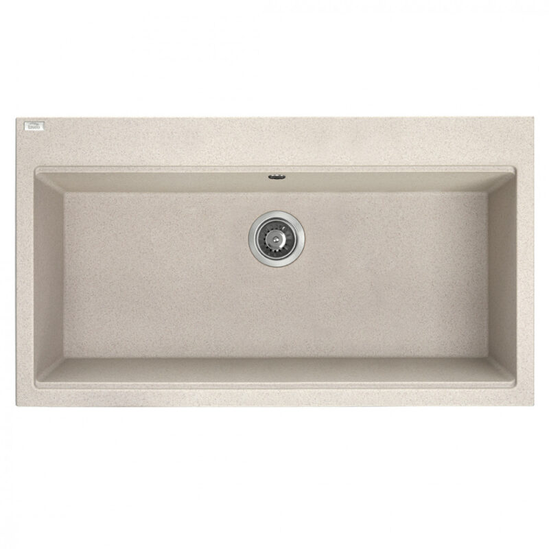 LAVEO TAU 9 nagymedencés bézs mosogató helytakarékos szifonnal