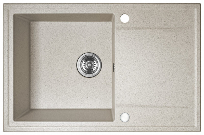 LAVEO HUNTER egymedence csepptálcás mosogató, bézs K.