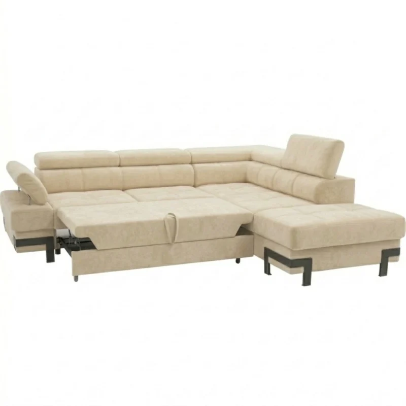 Emporio-L-alaku-sarokkanape-bezs - nyitott